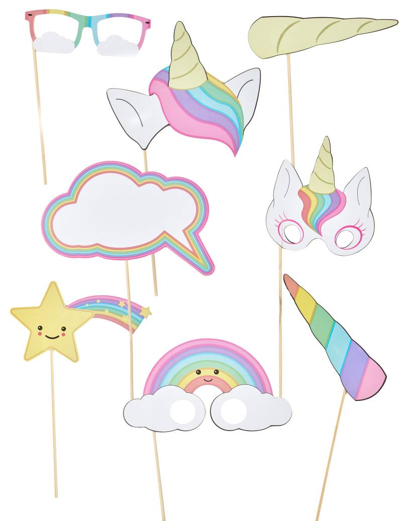 Photobooth Baby Einhorn Kit 8 Zubehör von PARTYPRO