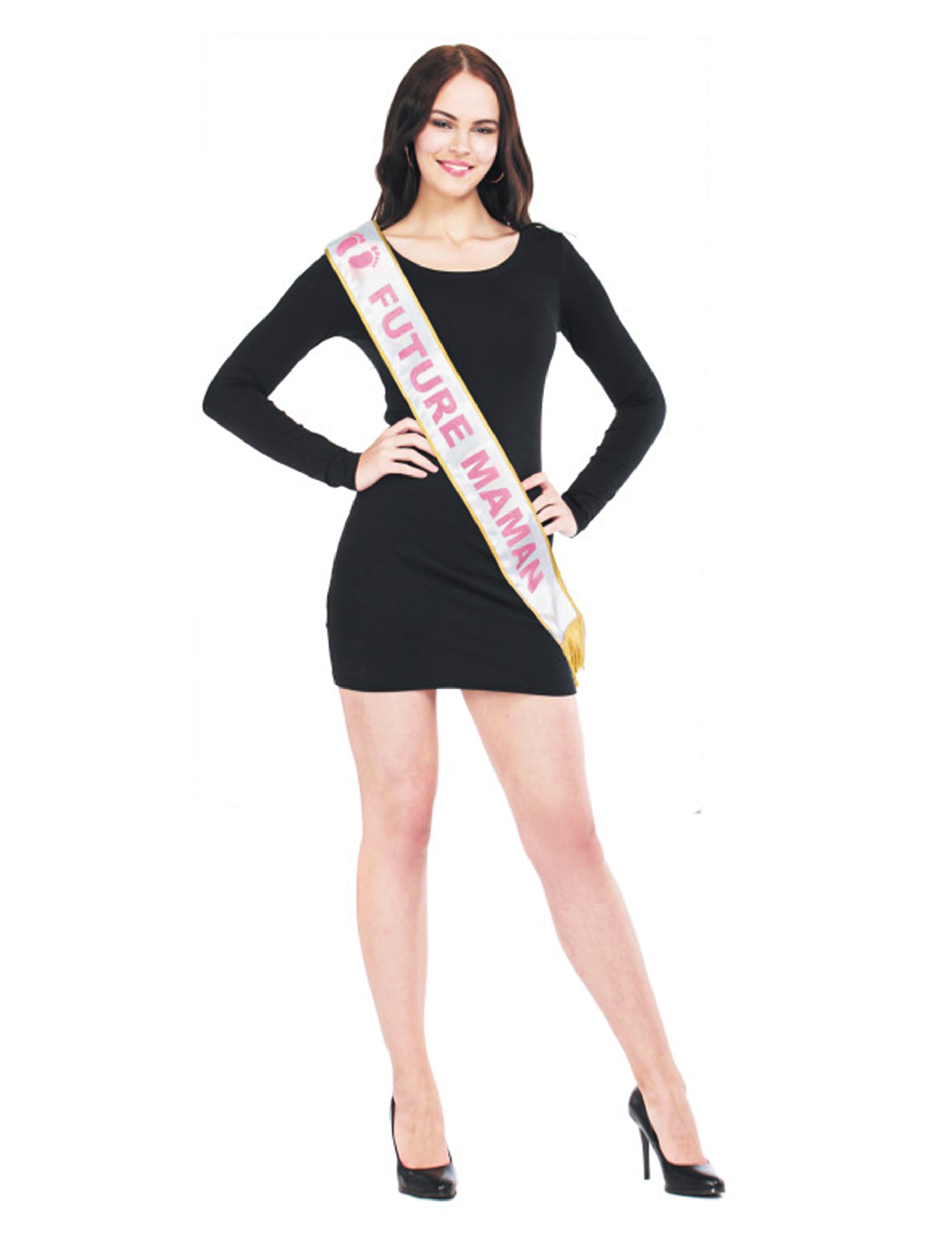 Schärpe Werdende Mama rosa für Erwachsene von PARTYPRO