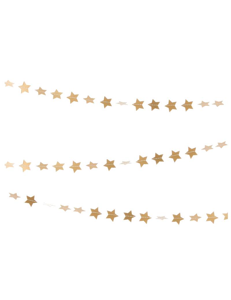 Sternen Partygirlande gold 3m von PARTYPRO