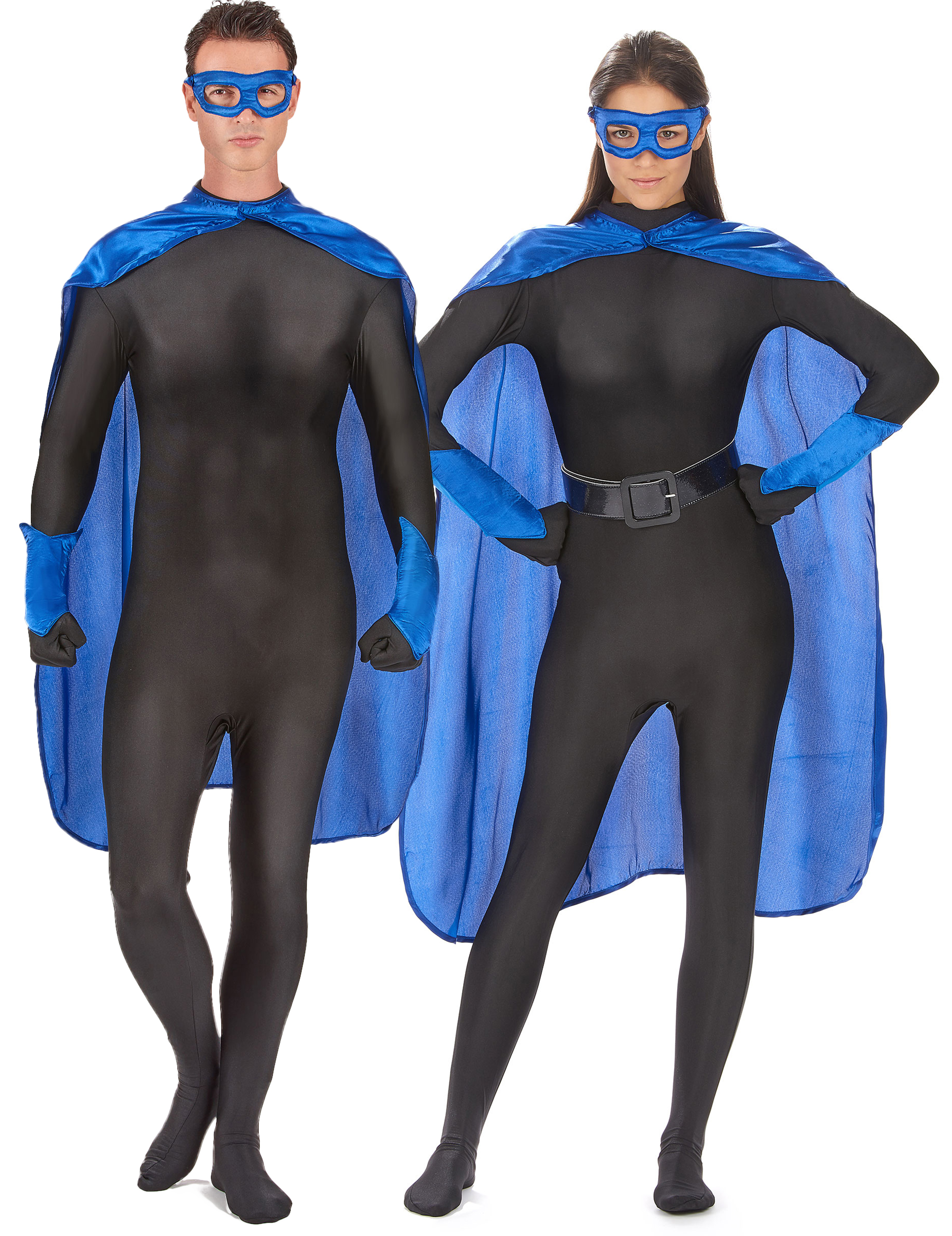 Superheld-Kostümset für Erwachsene 4-teilig blau Superheld-Kostümset für Erwachsene 4-teilig blau von PARTYPRO