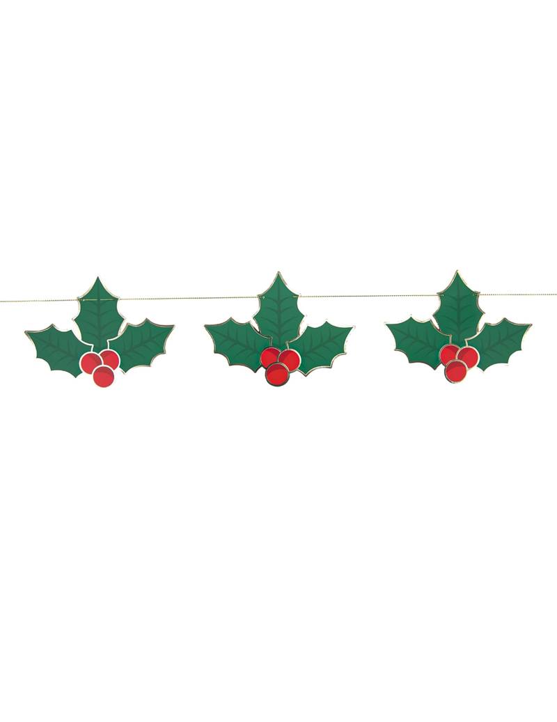 Weihnachtsguirlande Stechpalme 3m aus Karton Weihnachtsguirlande Stechpalme 3m aus Karton von PARTYPRO