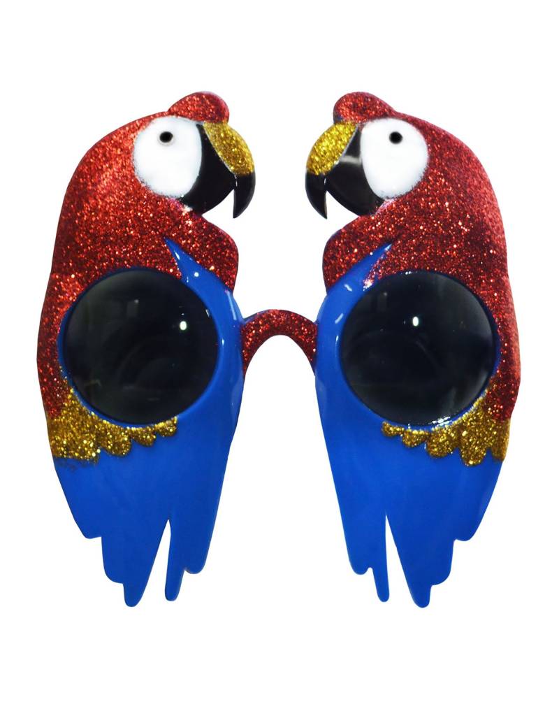 Witzige Papagei-Brille Accessoire bunt von PARTYPRO