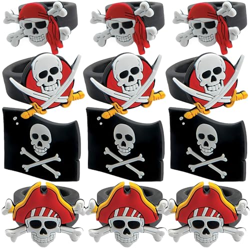 PARTYRama Piratenringe aus Gummi: Gummipiratenringe, Ring, Kind, 360429031, 12950651 von PARTYRama