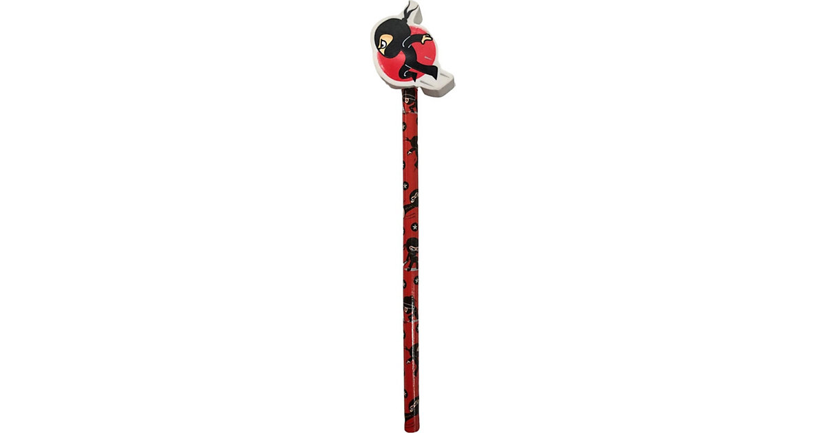 Bleistifte mit Radiertopper Ninja, 4 Stück bunt Modell 4 von PARTYSTROLCHE®