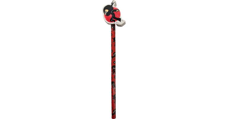 Bleistifte mit Radiertopper Ninja, 4 Stück bunt Modell 4 von PARTYSTROLCHE®