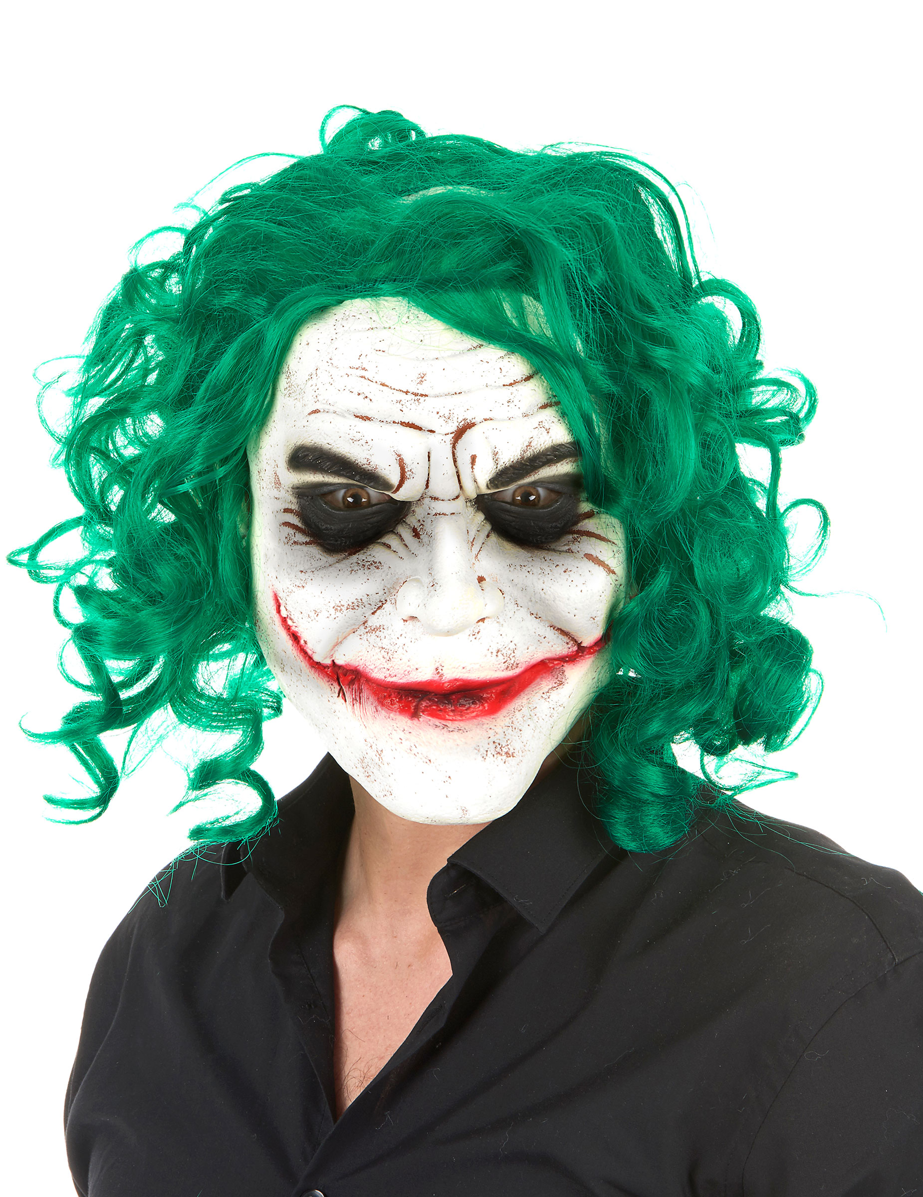 Halloween Maske Irrer Clown für Erwachsene bunt von KARNEVAL-MEGASTORE