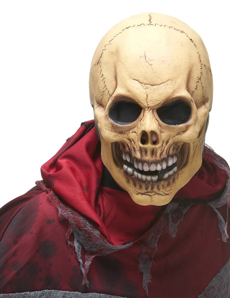 Schauriger Totenkopf Maske Halloween für Erwachsene von KARNEVAL-MEGASTORE