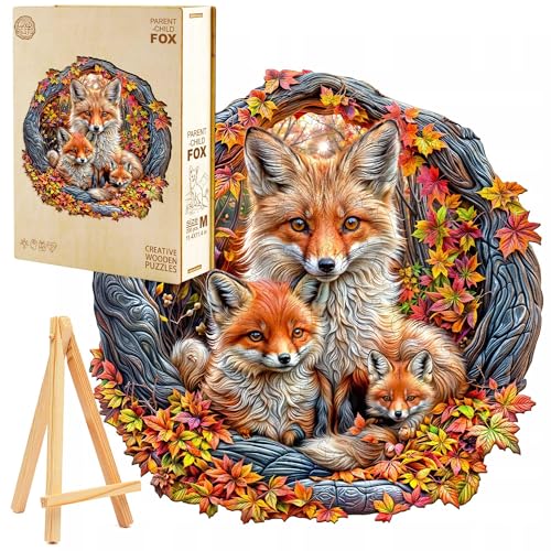 PASJO 3D-Holzpuzzle 290 Teile Füchse im Herbstwald inkl. Mini-Holzstaffelei und Holzbox Deko Geschenkidee PASJO 3D-Holzpuzzle 290 Teile Füchse im Herbstwald inkl. Mini-Holzstaffelei und Holzbox Deko Geschenkidee von PASJO