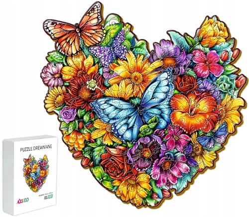 PASJO - Holzpuzzle Erwachsene mit Blumenmotiv, 151 Teile, 22x22 cm - Geschenkidee für Kinder - Holz Puzzle Blumen - Einzigartige Tierförmige Holz-Puzzle - Creative Jigsaw aus Holz für Erwachsene PASJO - Holzpuzzle Erwachsene mit Blumenmotiv, 151 Teile, 22x22 cm - Geschenkidee für Kinder - Holz Puzzle Blumen - Einzigartige Tierförmige Holz-Puzzle - Creative Jigsaw aus Holz für Erwachsene von PASJO