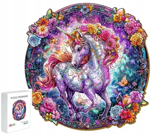 PASJO - Holzpuzzle Erwachsene mit Einhornmotiv 144 Teile 21x22 cm - Geschenkidee für Kinder - Holz Puzzle Einhorn - Einzigartige Tierförmige Holz-Puzzle - Creative Jigsaw aus Holz für Erwachsene PASJO - Holzpuzzle Erwachsene mit Einhornmotiv 144 Teile 21x22 cm - Geschenkidee für Kinder - Holz Puzzle Einhorn - Einzigartige Tierförmige Holz-Puzzle - Creative Jigsaw aus Holz für Erwachsene von PASJO