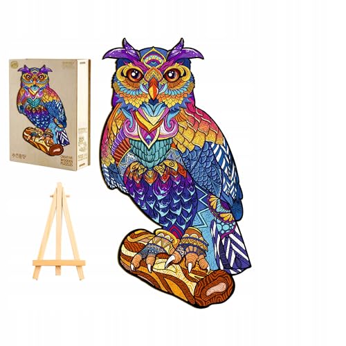 PASJO - Holzpuzzle Erwachsene mit Eulemotiv 273 Teile 42x23,5 cm - Geschenkidee für Kinder - Holz Puzzle Eule - Einzigartige Tierförmige Holz-Puzzle - Creative Jigsaw aus Holz für Erwachsene PASJO - Holzpuzzle Erwachsene mit Eulemotiv 273 Teile 42x23,5 cm - Geschenkidee für Kinder - Holz Puzzle Eule - Einzigartige Tierförmige Holz-Puzzle - Creative Jigsaw aus Holz für Erwachsene von PASJO