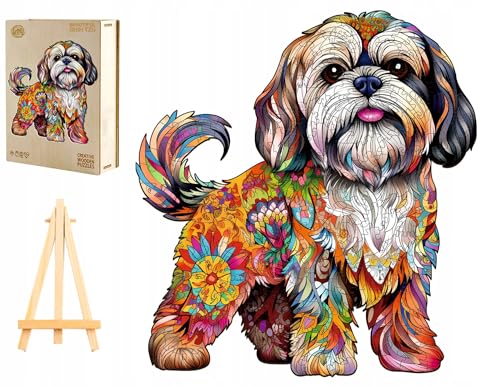 PASJO Holzpuzzle Erwachsene mit Hundemotiv 260 Teile 31,6x34 cm Geschenkidee für Kinder Tierförmige Holz-Puzzle Jigsaw aus Holz für Erwachsene PASJO Holzpuzzle Erwachsene mit Hundemotiv 260 Teile 31,6x34 cm Geschenkidee für Kinder Tierförmige Holz-Puzzle Jigsaw aus Holz für Erwachsene von PASJO