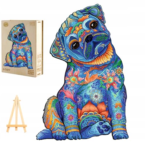 PASJO Holzpuzzle mit Hundemotiv 300 Teile 44x29,7 cm Geschenkidee für Kinder Tierförmige Holz-Puzzle - Creative Jigsaw aus Holz für Erwachsene PASJO Holzpuzzle mit Hundemotiv 300 Teile 44x29,7 cm Geschenkidee für Kinder Tierförmige Holz-Puzzle - Creative Jigsaw aus Holz für Erwachsene von PASJO