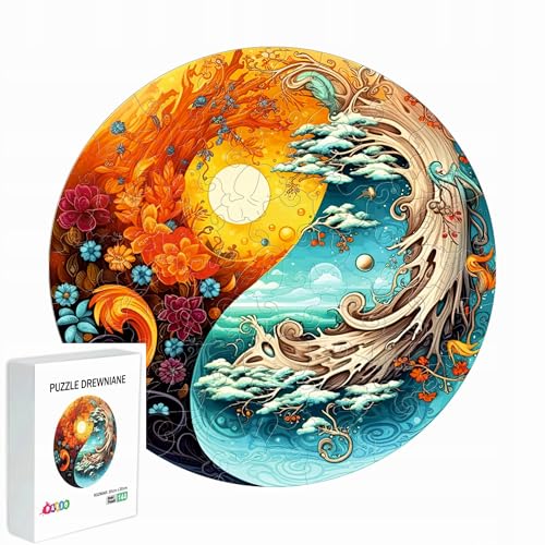 PASJO - Holzpuzzle Erwachsene mit Ying & Yang Motiv 144 Teile 20x20 cm - Geschenkidee für Kinder - Holz Puzzle - Einzigartige Gegensätzeförmige Holz-Puzzle - Creative Jigsaw aus Holz für Erwachsene PASJO - Holzpuzzle Erwachsene mit Ying & Yang Motiv 144 Teile 20x20 cm - Geschenkidee für Kinder - Holz Puzzle - Einzigartige Gegensätzeförmige Holz-Puzzle - Creative Jigsaw aus Holz für Erwachsene von PASJO