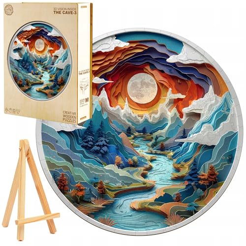 PASJO Holzpuzzle für Erwachsene 3D-Puzzle Bergfluss 300 Einzelteile Holzschachtel Mini-Staffelei Wooden Puzzle Bergbach PASJO Holzpuzzle für Erwachsene 3D-Puzzle Bergfluss 300 Einzelteile Holzschachtel Mini-Staffelei Wooden Puzzle Bergbach von PASJO