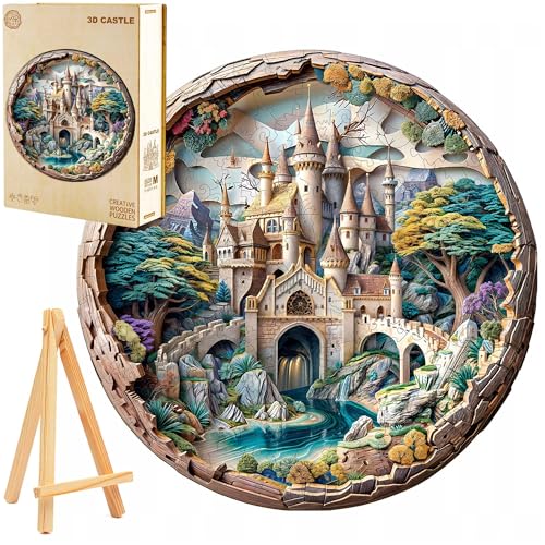 PASJO Holzpuzzle für Erwachsene 3D Puzzle Märchenschloss 300 Einzelteile Holzschachtel Mini-Staffelei Wooden Puzzle Erwachsenenpuzzle mit Design PASJO Holzpuzzle für Erwachsene 3D Puzzle Märchenschloss 300 Einzelteile Holzschachtel Mini-Staffelei Wooden Puzzle Erwachsenenpuzzle mit Design von PASJO