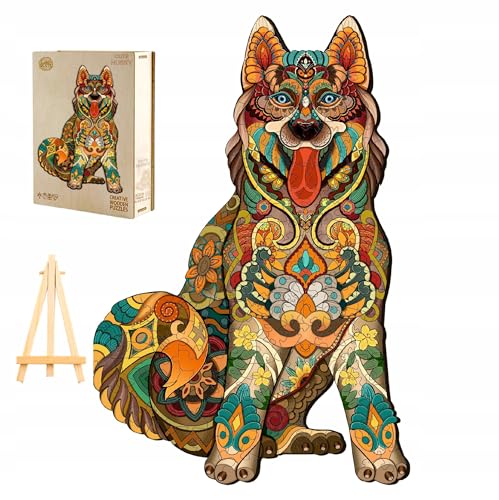 PASJO Holzpuzzle mit Hundemotiv 230 Teile 40x27 cm Geschenkidee für Kinder Hund Einzigartige Tierförmige Holz-Puzzle Creative Jigsaw aus Holz für Erwachsene PASJO Holzpuzzle mit Hundemotiv 230 Teile 40x27 cm Geschenkidee für Kinder Hund Einzigartige Tierförmige Holz-Puzzle Creative Jigsaw aus Holz für Erwachsene von PASJO