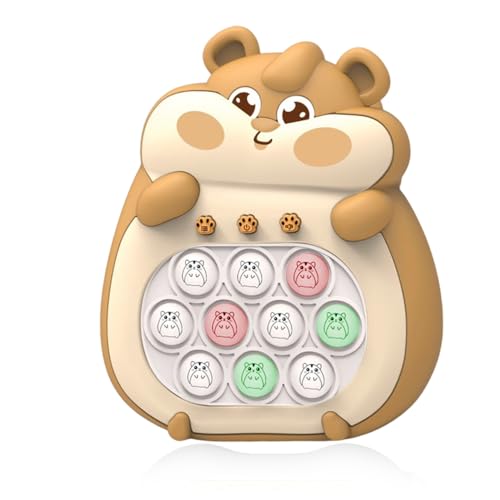 Bubble Pop it Elektronisches Spiel,Quick Push Bubble Game for Kids & Adults,Bubble Pop Game Quick Push,Pop It Fidget Elektronisches Sensorspiel,Puzzle Spielmaschine(Hamster) von PASLFC