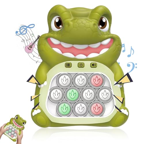 Bubble Pop it Elektronisches Spiel,Quick Push Bubble Game for Kids & Adults,Bubble Pop Game Quick Push,Pop It Fidget Elektronisches Sensorspiel,Puzzle Spielmaschine (Dinosaurier-Grün) von PASLFC