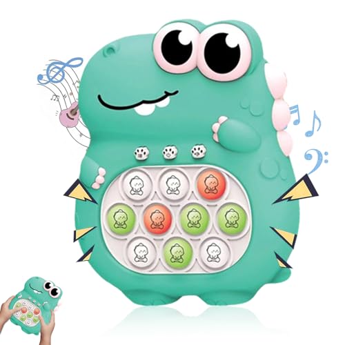 Bubble Pop it Elektronisches Spiel,Quick Push Bubble Game for Kids & Adults,Bubble Pop Game Quick Push,Pop It Fidget Elektronisches Sensorspiel,Puzzle Spielmaschine (Dinosaurier-blau) von PASLFC