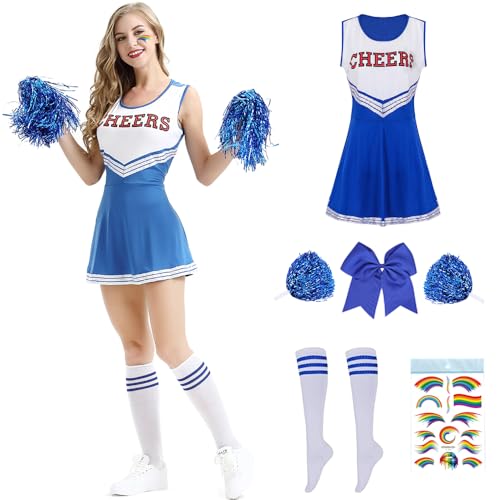 Cheerleader Kostüm Damen für Erwachsene,Cheerleading outfit,Cheerleadering Outfit,High school musical cheerleader kostüm,Cheerleader Pompoms für Verkleidung Karneval Party Cosplay Fasching Halloween Cheerleader Kostüm Damen für Erwachsene,Cheerleading outfit,Cheerleadering Outfit,High school musical cheerleader kostüm,Cheerleader Pompoms für Verkleidung Karneval Party Cosplay Fasching Halloween von PASLFC