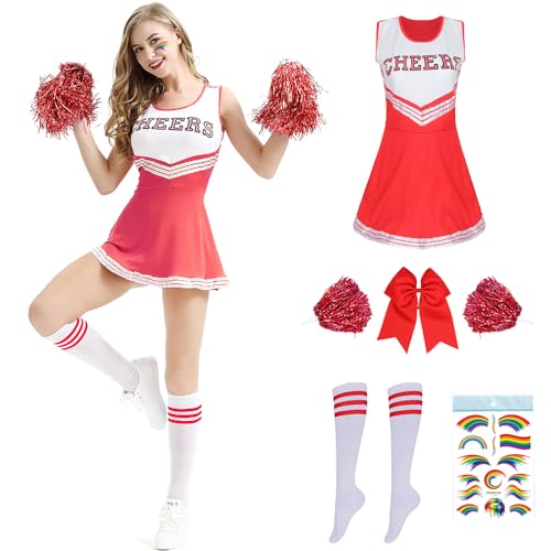 Cheerleader Kostüm Damen für Erwachsene,Cheerleading outfit,Cheerleadering Outfit,High school musical cheerleader kostüm,Cheerleader Pompoms für Verkleidung Karneval Party Cosplay Fasching Halloween Cheerleader Kostüm Damen für Erwachsene,Cheerleading outfit,Cheerleadering Outfit,High school musical cheerleader kostüm,Cheerleader Pompoms für Verkleidung Karneval Party Cosplay Fasching Halloween von PASLFC