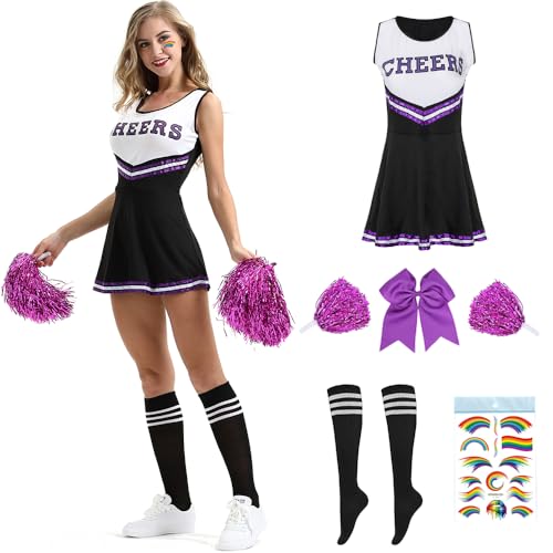Cheerleader Kostüm Damen für Erwachsene,Cheerleading outfit,Cheerleadering Outfit,High school musical cheerleader kostüm,Cheerleader Pompoms für Verkleidung Karneval Party Cosplay Fasching Halloween Cheerleader Kostüm Damen für Erwachsene,Cheerleading outfit,Cheerleadering Outfit,High school musical cheerleader kostüm,Cheerleader Pompoms für Verkleidung Karneval Party Cosplay Fasching Halloween von PASLFC