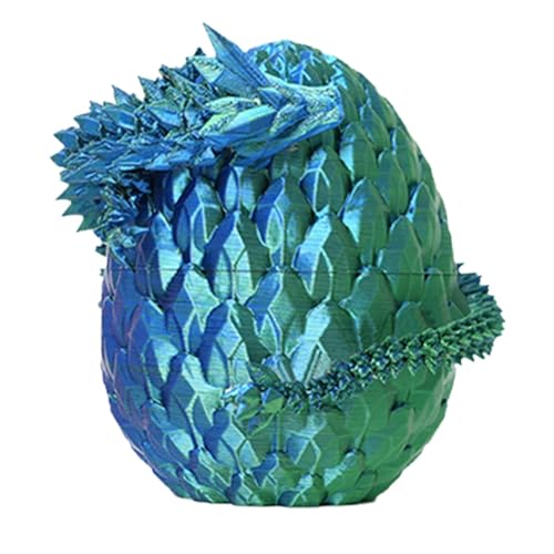 Mystery Dragon Egg, Beweglicher Kristall Drache, Drachenei, 3D Gedruckter Drache Im Ei, Voll Bewegliches Drachen Spielzeug Mit Ei, 3D Gedruckter Beweglicher Drache, Einzigartiger Drache Mit Drachenei von PASSI