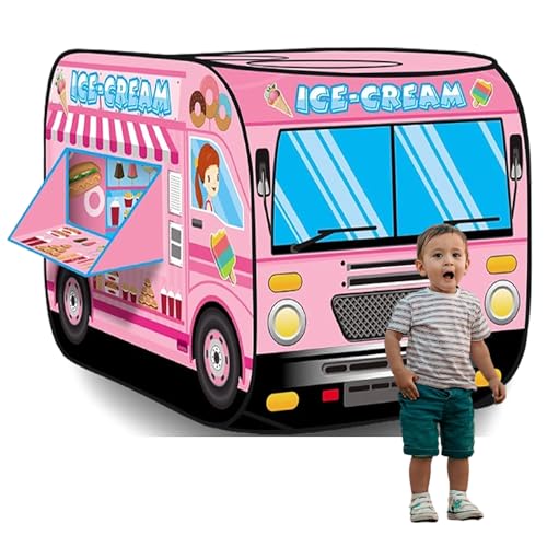 Eiswagen-Zelt, faltbares Pop-Up-Zelt für Kinder mit Tragetasche, Eiswagen für Kinder, Pop-Up-Spielzelt, Eisdiele, Autozelt für Kinder, 114 x 70 x 74 cm Eiswagen-Zelt, faltbares Pop-Up-Zelt für Kinder mit Tragetasche, Eiswagen für Kinder, Pop-Up-Spielzelt, Eisdiele, Autozelt für Kinder, 114 x 70 x 74 cm von PASUXI