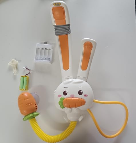 PATEMZON Badespielzeug, Kinder Dusche Spielzeug mit 2 Duschköpfen, Kaninchen Badespielzeug Set mit Wiederaufladbarer Batterie, 3 Sprühmodi Regelbare Dusche mit Starke Saugnäpfe ab 3 4 5 6 Jahr PATEMZON Badespielzeug, Kinder Dusche Spielzeug mit 2 Duschköpfen, Kaninchen Badespielzeug Set mit Wiederaufladbarer Batterie, 3 Sprühmodi Regelbare Dusche mit Starke Saugnäpfe ab 3 4 5 6 Jahr von PATEMZON