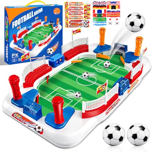 PATEMZON Fußball Brettspiele, Tischfussball Spiele, Kicker-Brettspiel Fußballspielzeug, Kicker Fußball Brettspiel mit 2 Mini-Fußball, Interaktive, Tischkicker Kinder Geschenk für ab 4 Jahren PATEMZON Fußball Brettspiele, Tischfussball Spiele, Kicker-Brettspiel Fußballspielzeug, Kicker Fußball Brettspiel mit 2 Mini-Fußball, Interaktive, Tischkicker Kinder Geschenk für ab 4 Jahren von PATEMZON