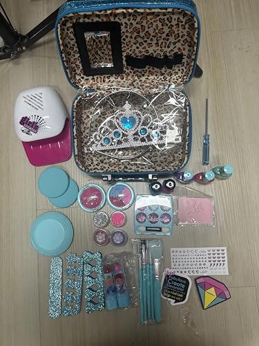 PATEMZON Kinderschminke Set Mädchen, Schminkset Mädchen, Eiskönigin Spielzeug, Waschbar Kosmetiktasche, Nagelstudio Rollenspiel Kosmetik, Geburtstag Geschenkidee für Kinder 3 4 5 6 7 8+ Jahre PATEMZON Kinderschminke Set Mädchen, Schminkset Mädchen, Eiskönigin Spielzeug, Waschbar Kosmetiktasche, Nagelstudio Rollenspiel Kosmetik, Geburtstag Geschenkidee für Kinder 3 4 5 6 7 8+ Jahre von PATEMZON