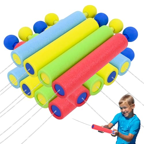 PATEMZON Wasserspritze Kinder, Wasserpistole Kinder, 12Pcs Wasserpistolen Schaumstoff, 21.5CM Bunte Spritzpistole Wasser, Strandspielzeug, für Jungen und Mädchen Party Strand Pool Spielzeug PATEMZON Wasserspritze Kinder, Wasserpistole Kinder, 12Pcs Wasserpistolen Schaumstoff, 21.5CM Bunte Spritzpistole Wasser, Strandspielzeug, für Jungen und Mädchen Party Strand Pool Spielzeug von PATEMZON