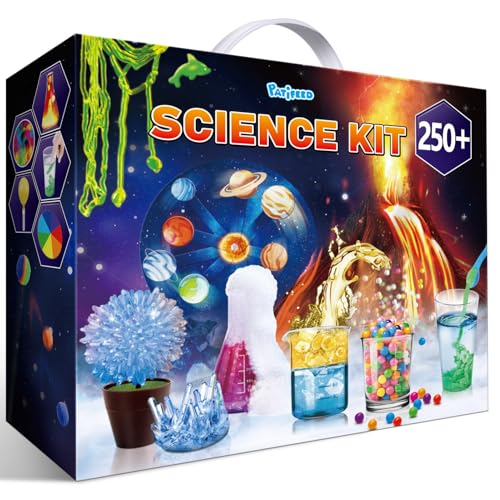 PATIFEED 250 Wissenschaft Experimente Kits für Kinder, Experimentierkasten Labor Geschenke Jungen Mädchen Chemiebaukasten Projekt STEM Kreativ Spielzeug Chemie-Set, Vulkan Wissenschaftler Kit von PATIFEED