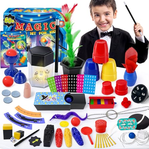 PATIFEED Zauberkasten, 60 Zaubertricks für Kinder im Alter von 6-8 Jahren, Zauberset mit Anleitung für Kinder, Geburtstag Geschenk für Magier Junge Mädchen PATIFEED Zauberkasten, 60 Zaubertricks für Kinder im Alter von 6-8 Jahren, Zauberset mit Anleitung für Kinder, Geburtstag Geschenk für Magier Junge Mädchen von PATIFEED