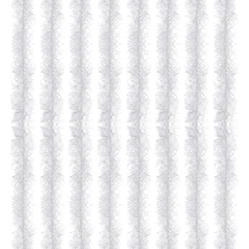 PATIKIL 6.6Ft Federboa, 8 Stück Künstliche Flauschige Federboas Partydekorationen für DIY-Bastelarbeiten, Hochzeitskostüme, Weihnachten, Konzerte, Halloween, Wohnkultur, Weiß von PATIKIL