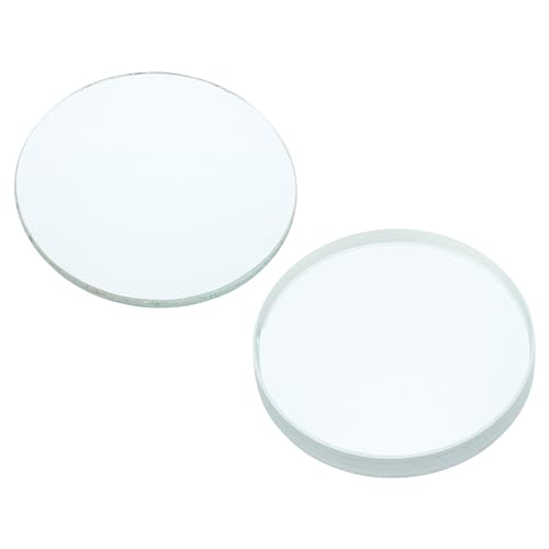 PATIKIL 10cm Schwerpunkt Länge 40mm Doppel Konvex und 10cm Schwerpunkt Länge 40mm Doppel Konkavlinse 1 Set 2 Pack Glas Optisch Polierte Runde Kanten Linse für Physik Klar von PATIKIL