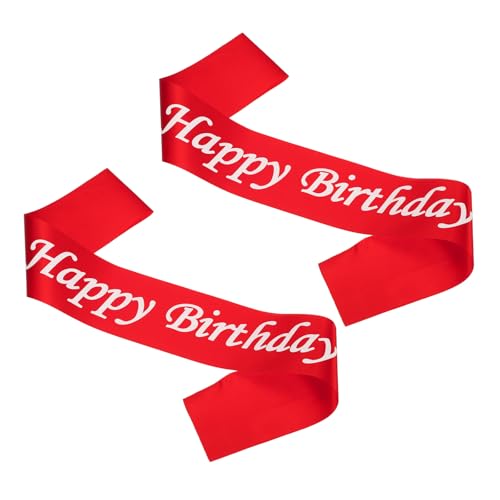 PATIKIL 2 Stück Geburtstag Schärpe, Geburtstagsschärpe Birthday Queen, Satin Schärpe, Geburtstagskönigin, Geburtstag Party Dekoration, Geburtstagszubehör für Damen, Rot PATIKIL 2 Stück Geburtstag Schärpe, Geburtstagsschärpe Birthday Queen, Satin Schärpe, Geburtstagskönigin, Geburtstag Party Dekoration, Geburtstagszubehör für Damen, Rot von PATIKIL