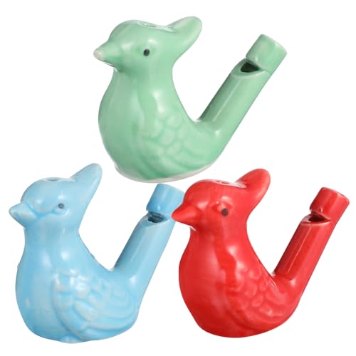 PATKAW 6 Stück Keramik-Vogelpfeifen Lustige Wasserpfeifen Geräuschmacher Für Kindergeburtstagsgeschenke Kindergeburtstags-Weihnachtsparty-Tasche (Zufällige Farbe) von PATKAW