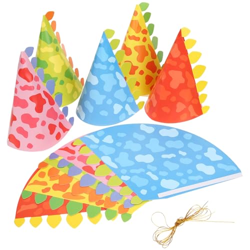 PATKAW 20St Geburtstagshut Hauben für Kinder Gastgeschenke für die Sesamstraße erste Tiara Dinosaurier-Hüte Geburtstagshüte für Kinderklassenzimmer Papier Kopfbedeckung Kleidung Partyhut von PATKAW