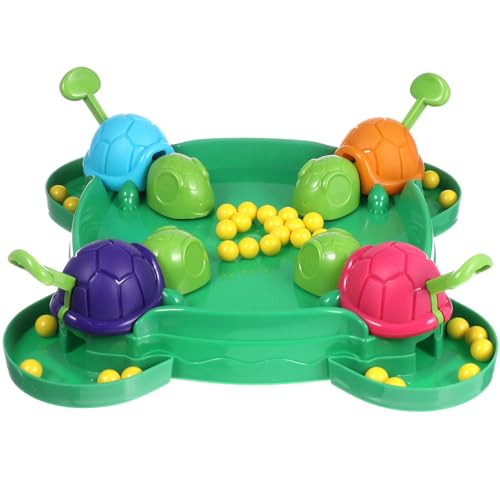 PATKAW Hungrige Schildkröten-Brettspiel: 1 Set Schreibtischspiel Freizeitspielzeug Für Kleinkinder – Interaktives Tischspiel Schildkröten-Perlenfressspiel – von PATKAW