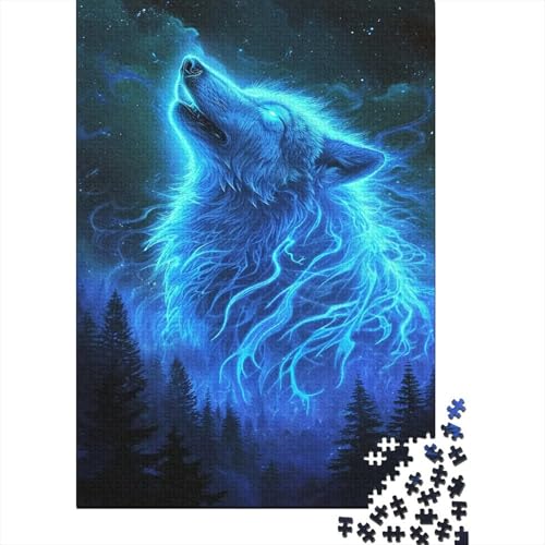 PATO FLIGHT Bunter Wolf Puzzle 1000 Teile Klassisches Puzzlespiel für Erwachsene 1000pcs (75x50cm) von PATO FLIGHT
