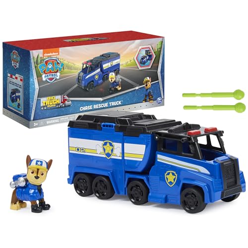 Paw Patrol, Big Truck Welpen, Spielzeug-LKW, verwandelt Sich von Chase mit Sammelfigur Actionfigur, Spielzeug für Kinder ab 3 Jahren von PAW PATROL