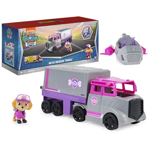Paw Patrol, Big Truck Welpen, Skye verwandelnde Spielzeug-LKW mit Sammelfigur Actionfigur, Spielzeug für Kinder ab 3 Jahren von PAW PATROL