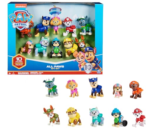 PAW PATROL, Action Pack Pups Figuren Geschenkset mit 10 Hundefiguren zum Sammeln, Spielzeugfiguren, ab 3 Jahren von PAW PATROL