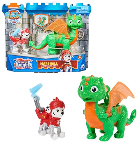 PAW PATROL, Rescue Knights Marshall und Dragon Jade Actionfiguren-Set, Spielzeug geeignet für Kinder ab 3 Jahren von PAW PATROL