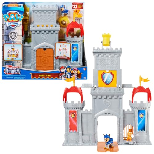 PAW PATROL, Rescue Knights Ritterburg Hauptquartier, 11-teiliges Spielset mit Chase, Mini-Drache und vielen Zubehörteilen, Spielzeug geeignet für Kinder ab 3 Jahren von PAW PATROL