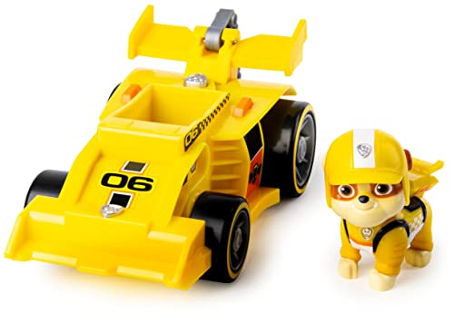 PAW PATROL - Race & Go Deluxe Basis Fahrzeuge mit Figur (Ready, Race, Rescue) - Sortiert - Zufallsauwahl des Charakters von PAW PATROL