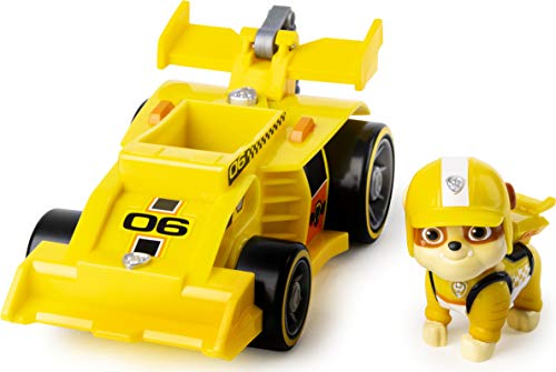 PAW Patrol - Rubbles Race & Go Deluxe Basis Fahrzeug mit Figur (Ready, Race, Rescue) von Paw Patrol