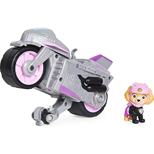 PAW PATROL Moto Pups Skyes Motorrad mit Spielfigur, Fahrzeug mit Rückzugs- und Wheelie-Funktion, ab 3 Jahren, Basis Fahrzeug (Basic Vehicle) von PAW PATROL